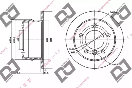 Тормозной диск DJ PARTS BD1487